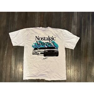 Hunt & Company Nostalgic Nineties JDM Skyline GT-R Graphic T-Shirt White Mens L